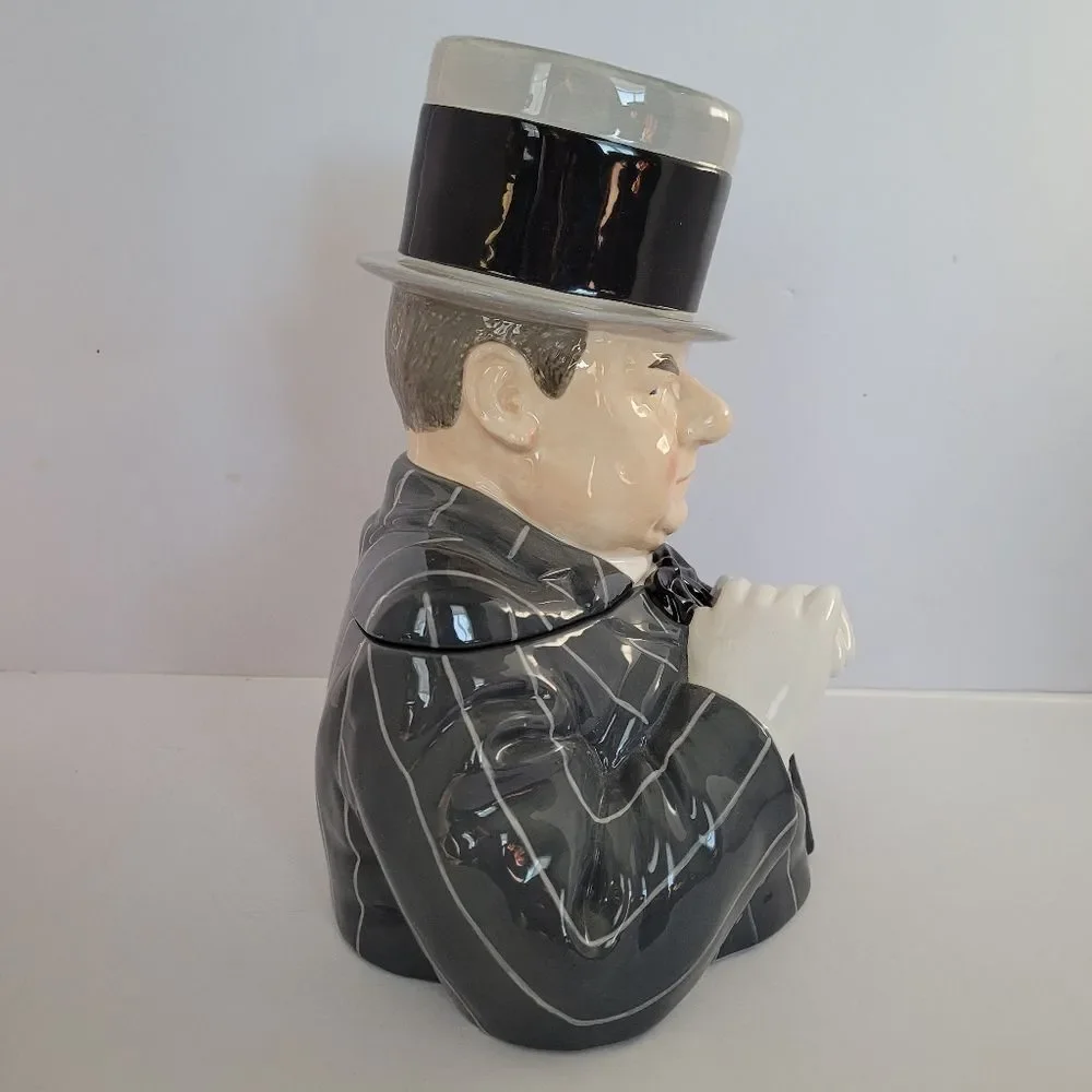 Vintage W.C. Fields Playing Cards collectible cookie jar by Clay Art